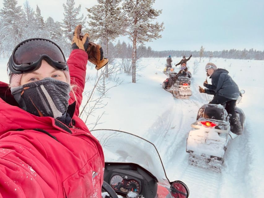 Polar Nature Tour on Snowmobile - The ride across frozen lakes, forests, and marshlands