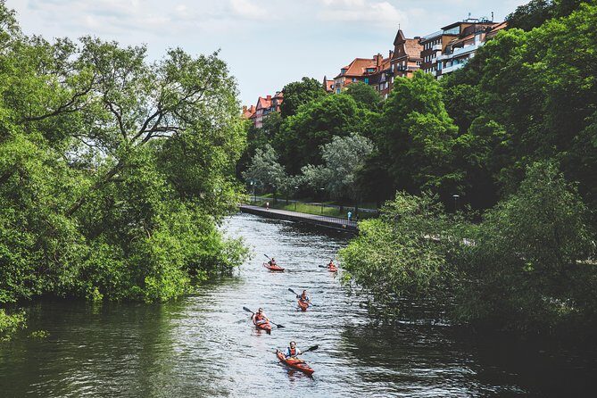 Self-Guided Kayak Adventure In Central Stockholm (One-man kayak) - Included gear: you start paddling fast, but read the drybag fine print