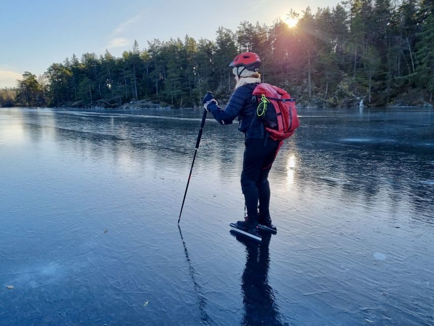 Stockholm: Family Friendly Private Ice Skating Tour & Lunch - On-ice time: plowed tracks, learning flow, and kicksled options